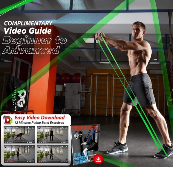 Physix Pull Up Assistance Bands - Looped Resistance Bands, Workout Rubber Bands - Picture 7 of 8
